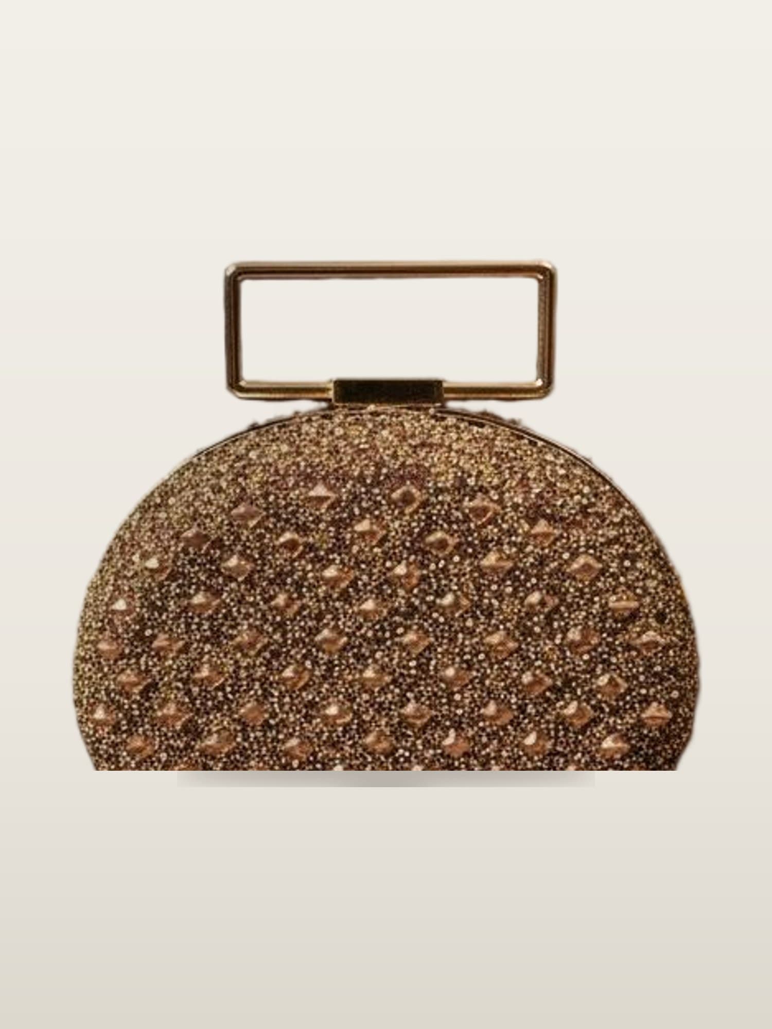 Bronze Beaded Ball Clutch