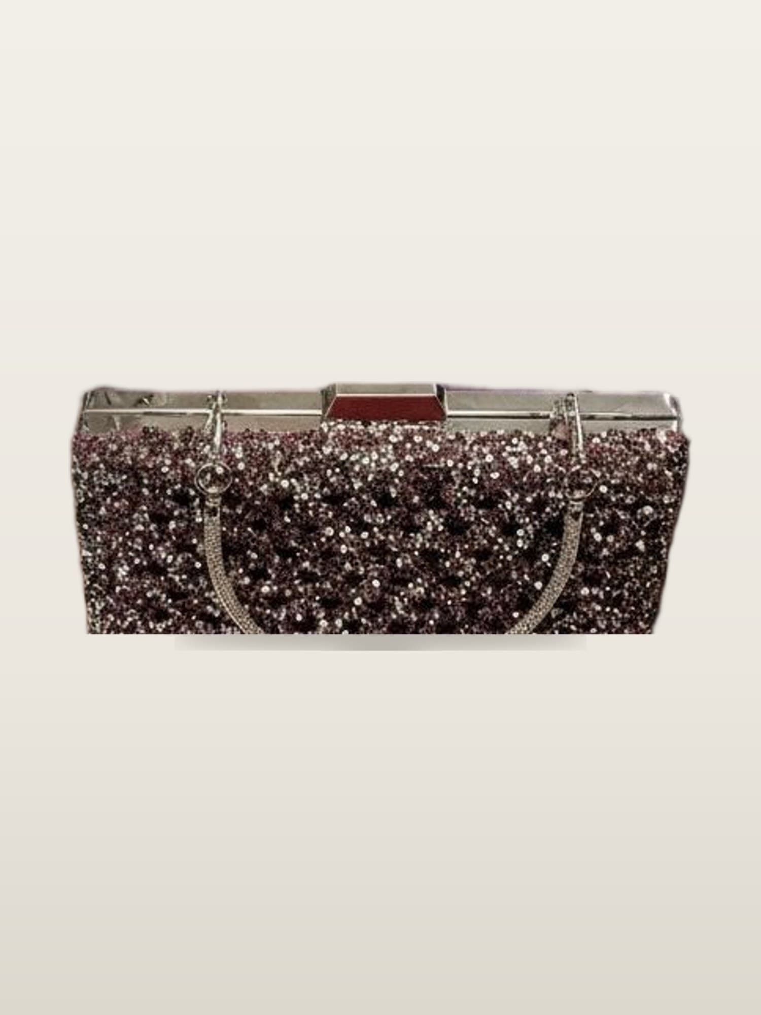 Mauve Beaded Clutch
