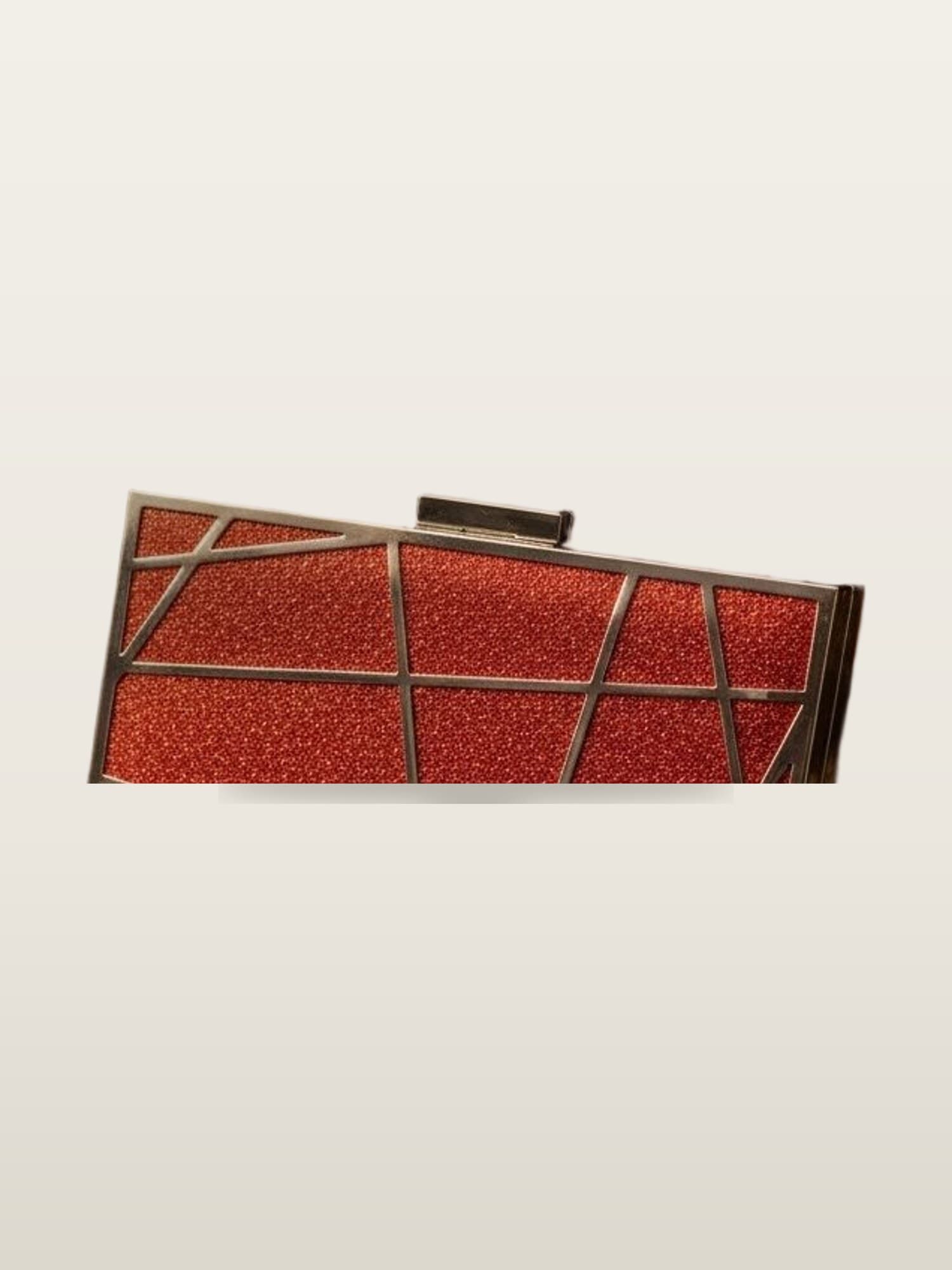 Red Crystal Grid Clutch