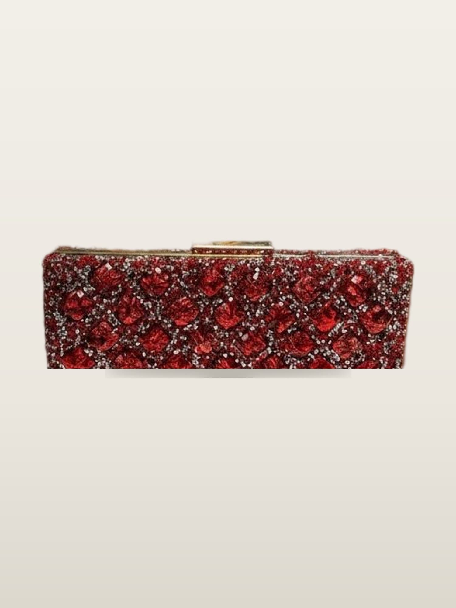 Ruby Beaded Clutch