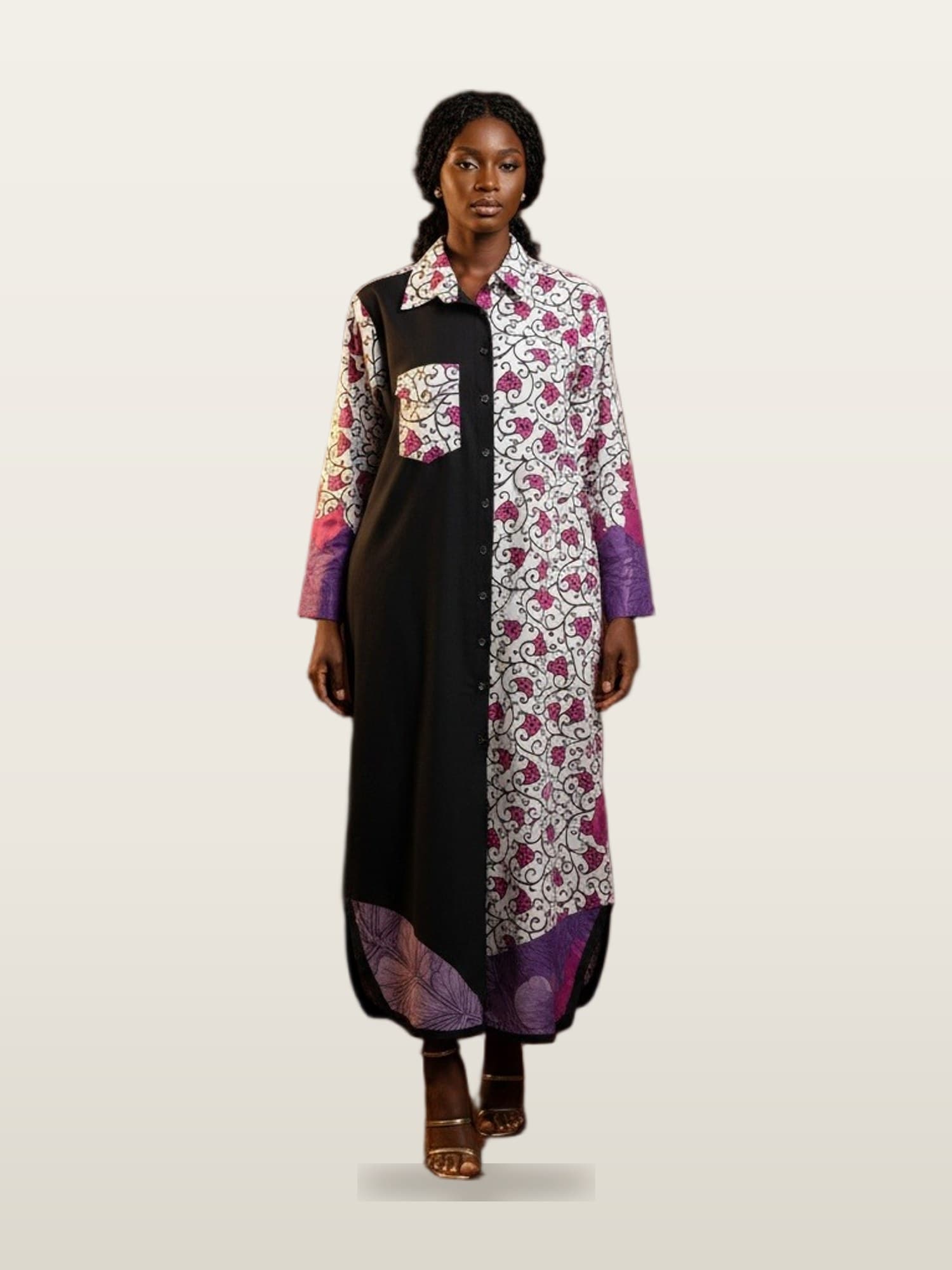 Purple Print Duster Set