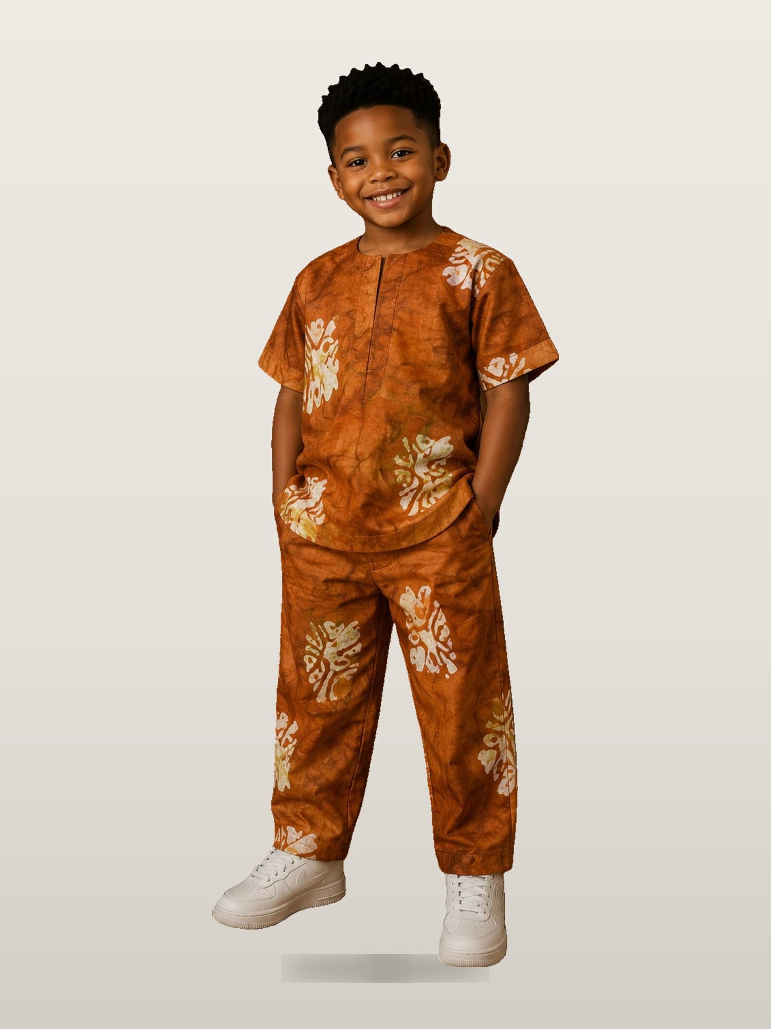 Boys’ Rust Tie-Dye Set