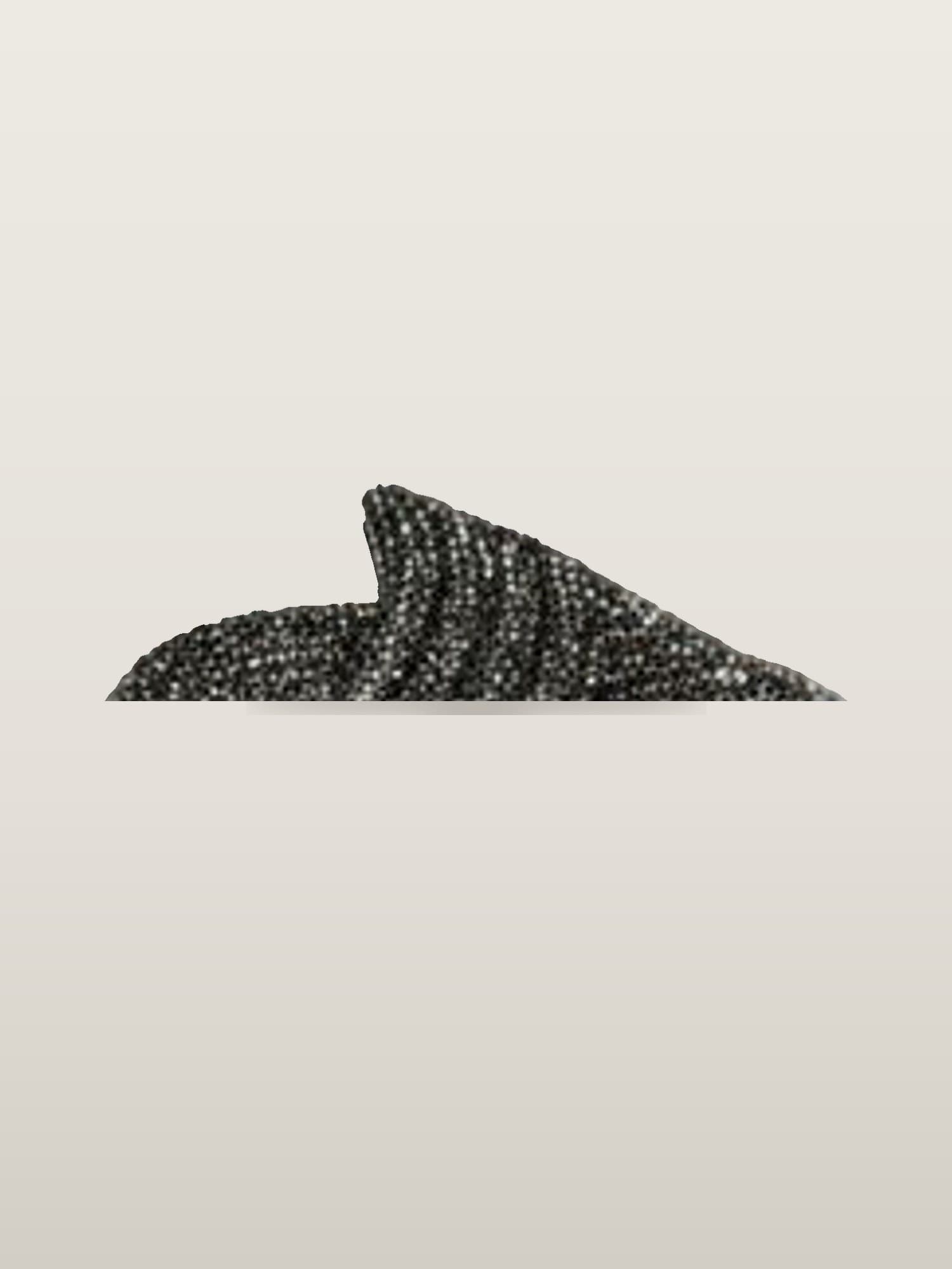 Charcoal Glitter Pointed Flat