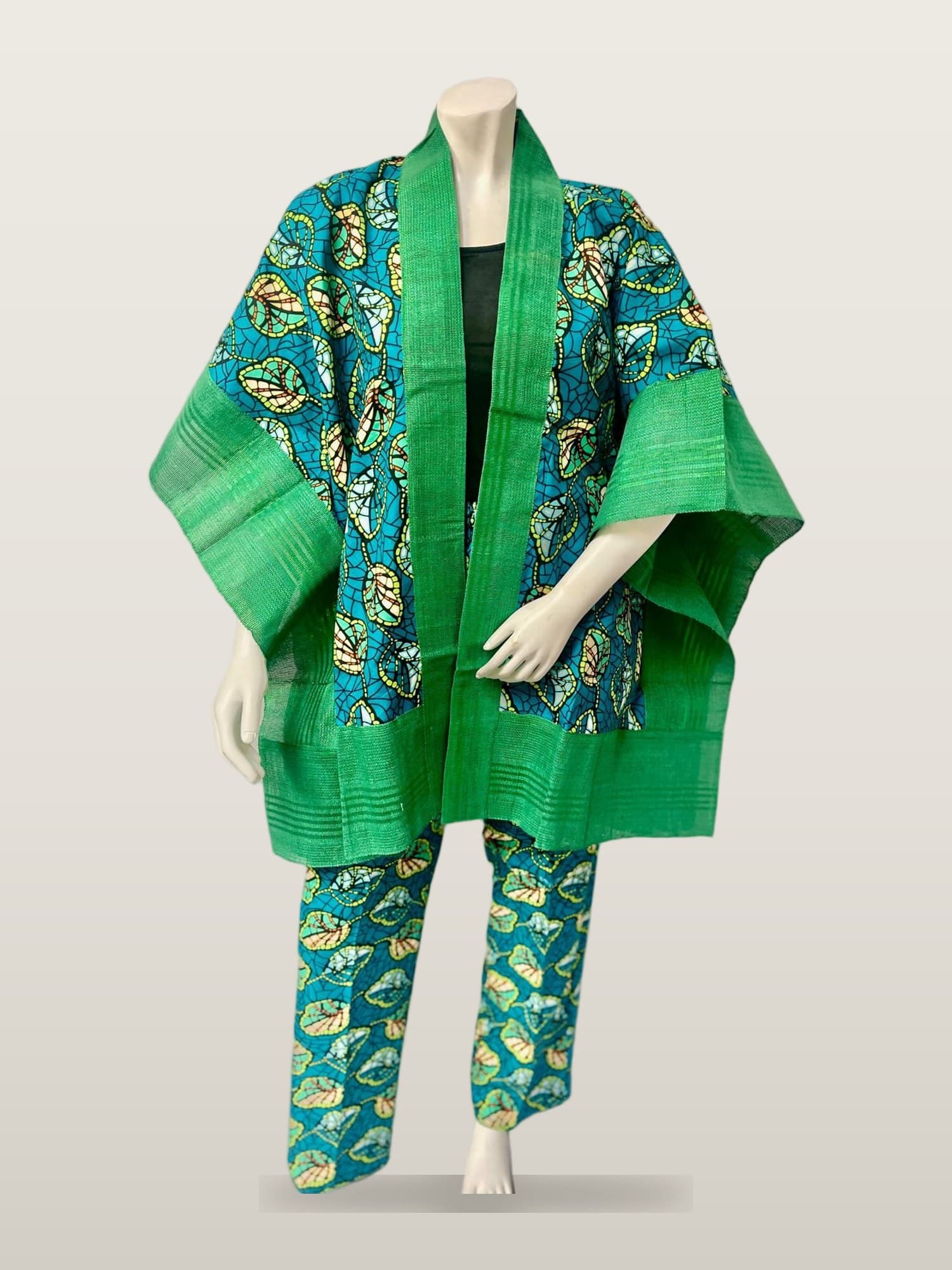 Green Leaf Kimono Set