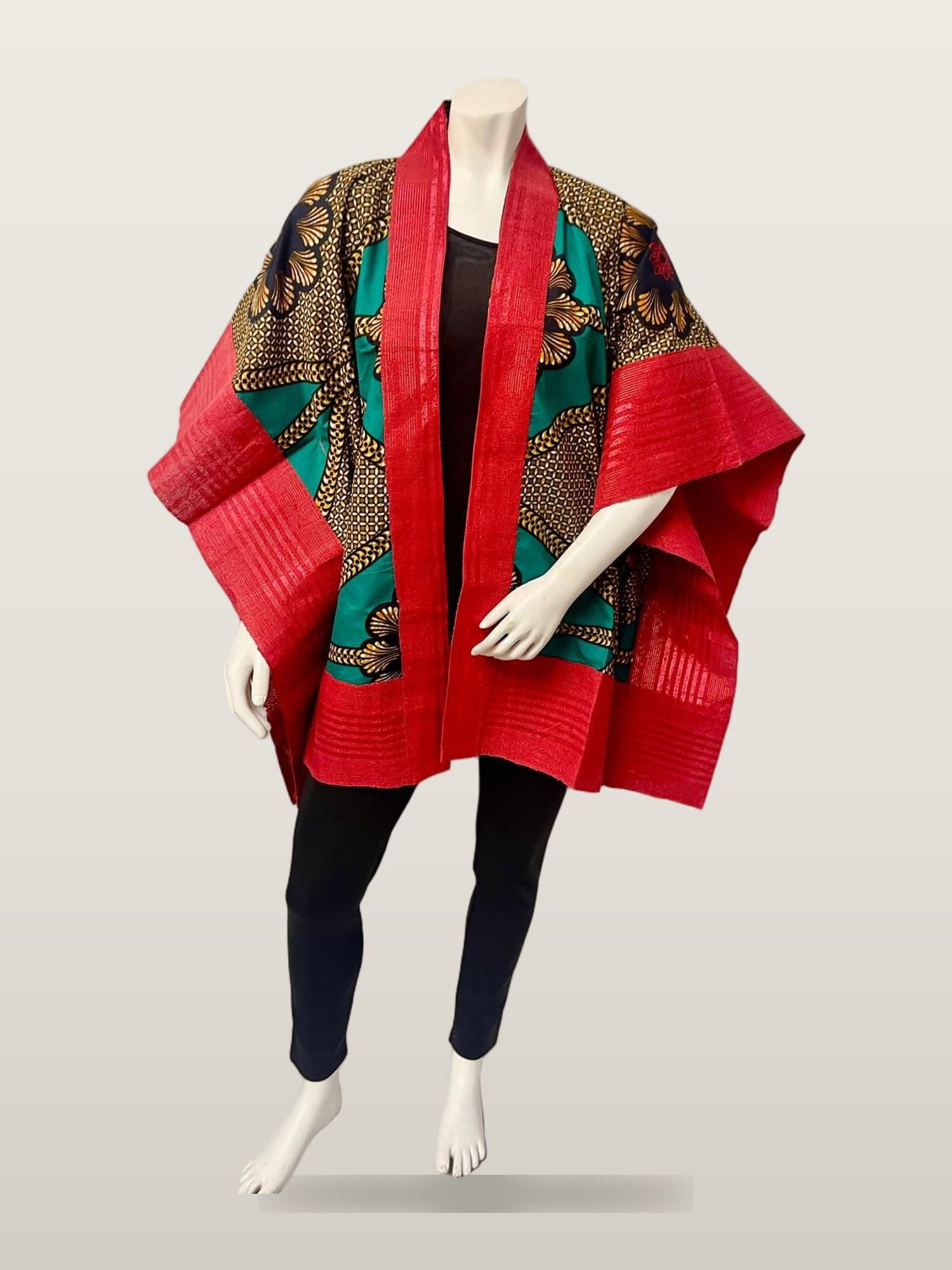 Green & Red Kimono Set