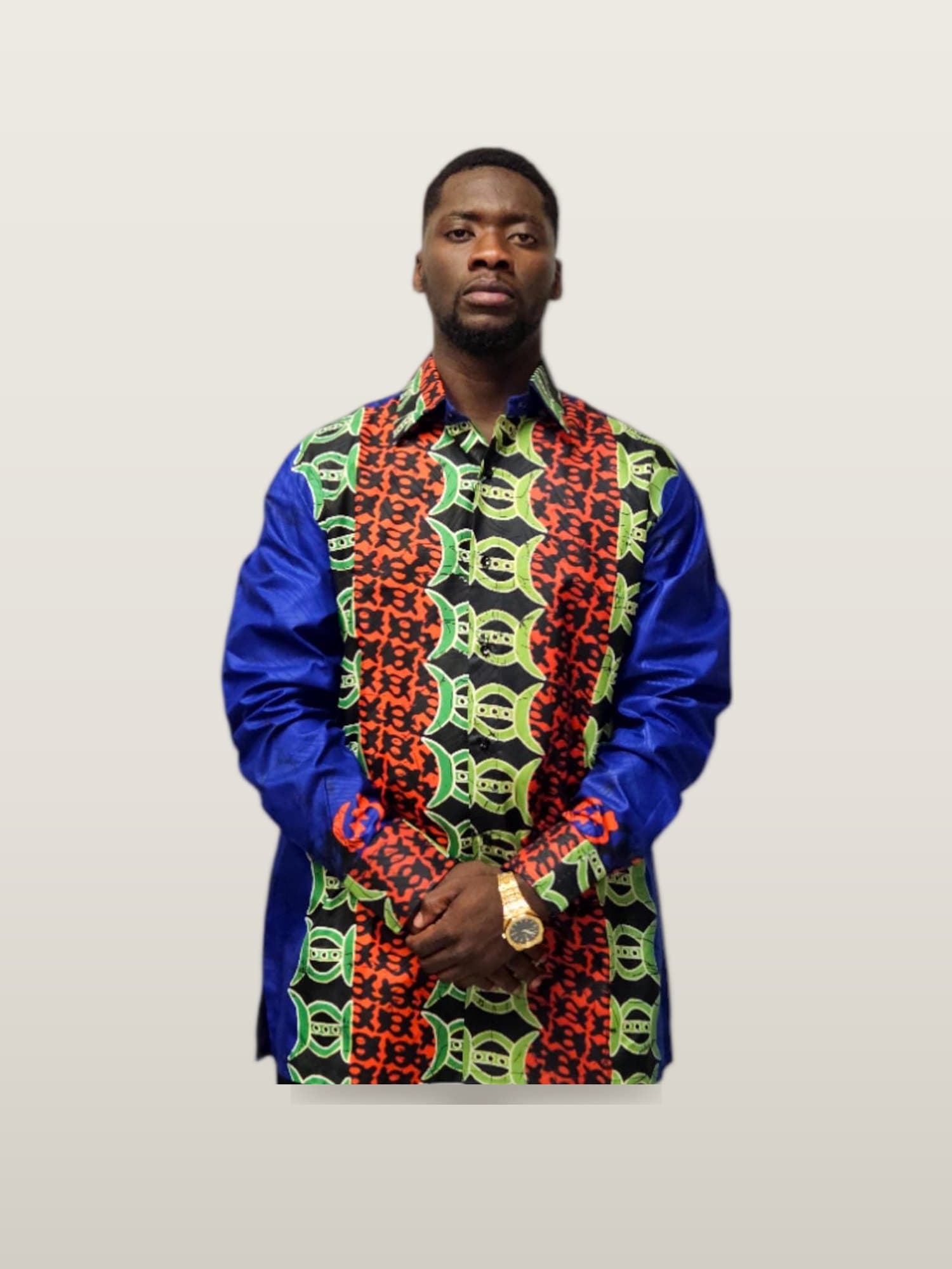 Men's Ankara Panel Shirt