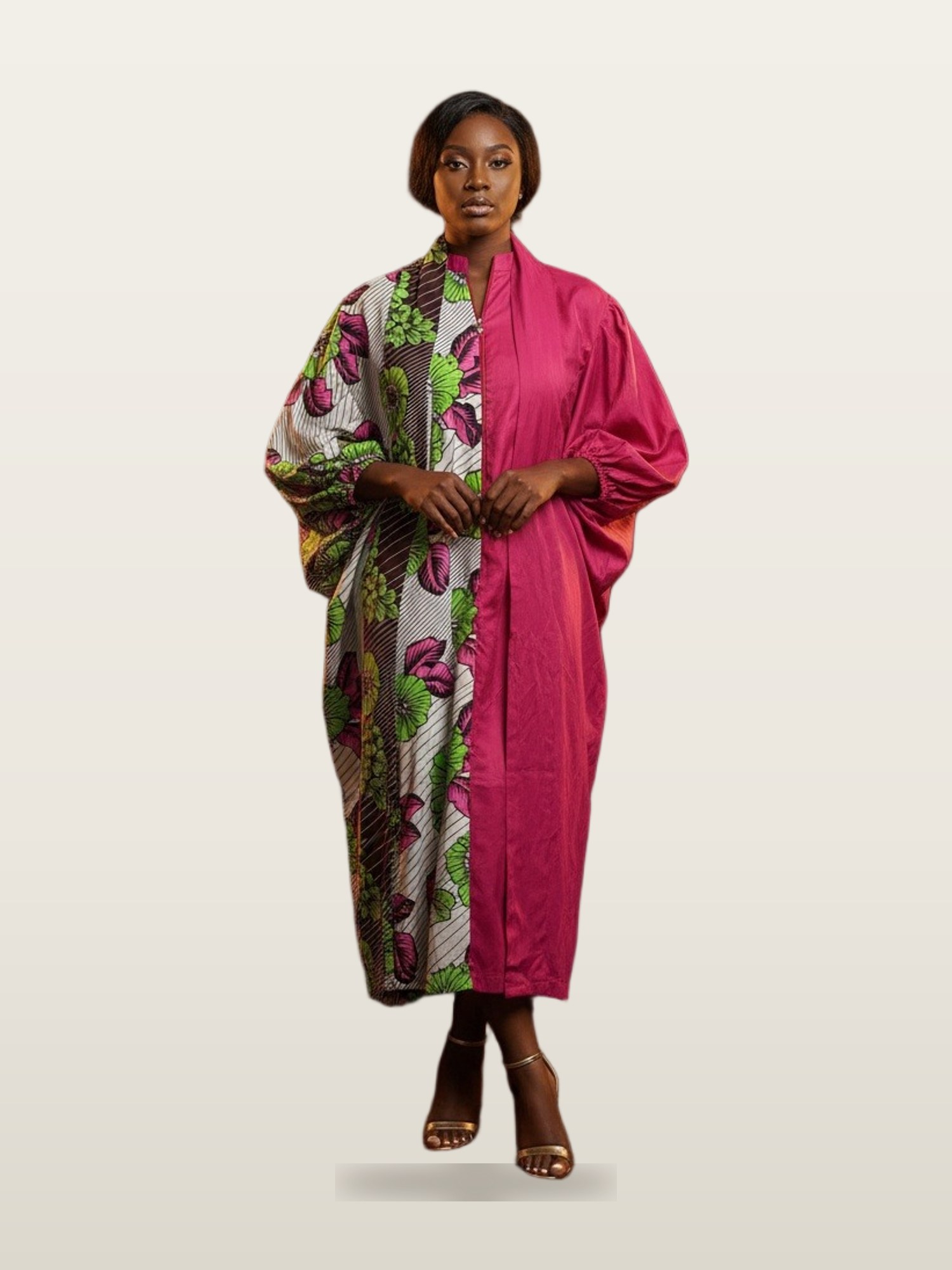Pink Print Kaftan