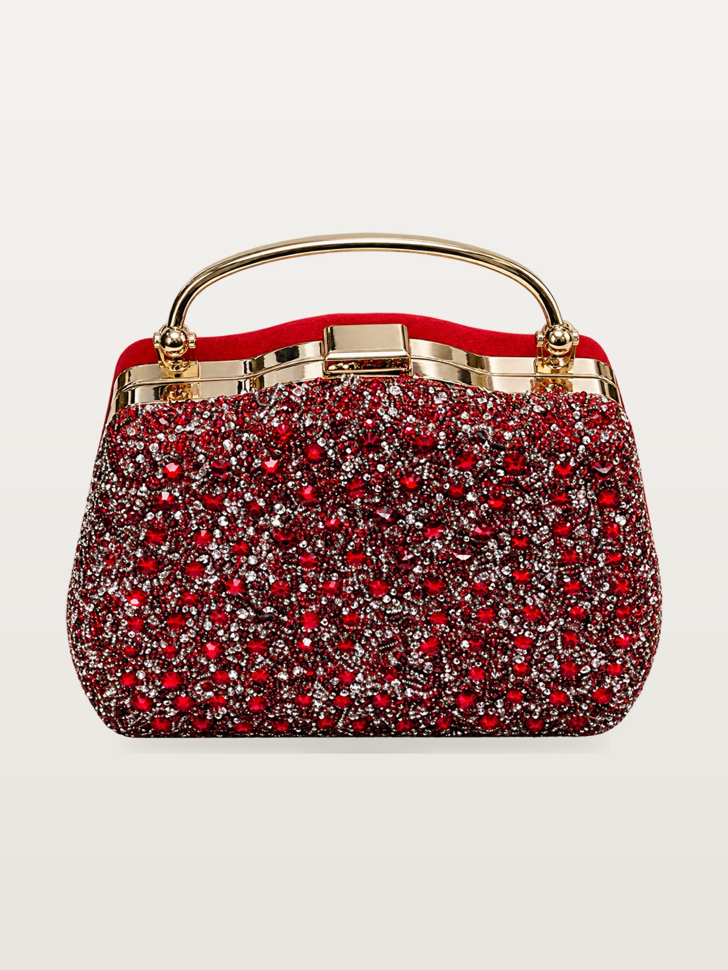 Red Beaded Frame Bag