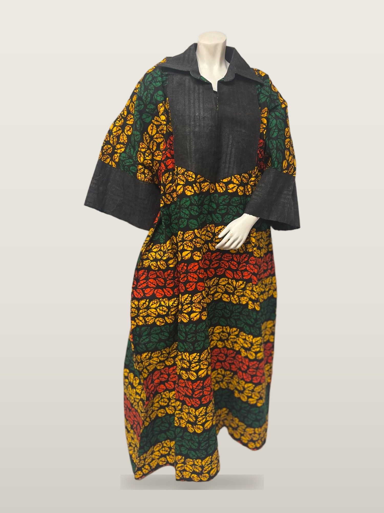 Grey Floral Boubou Set