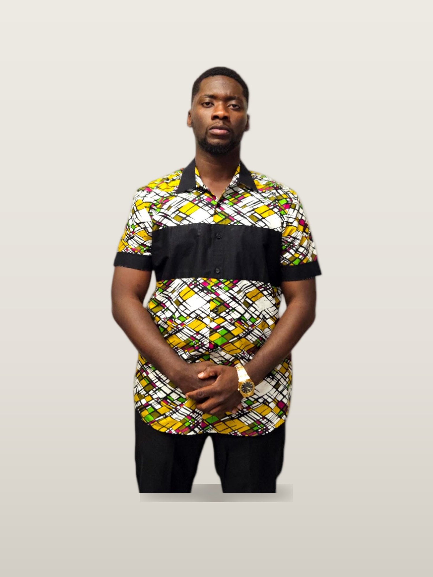 Men's Ankara Block Shirt
