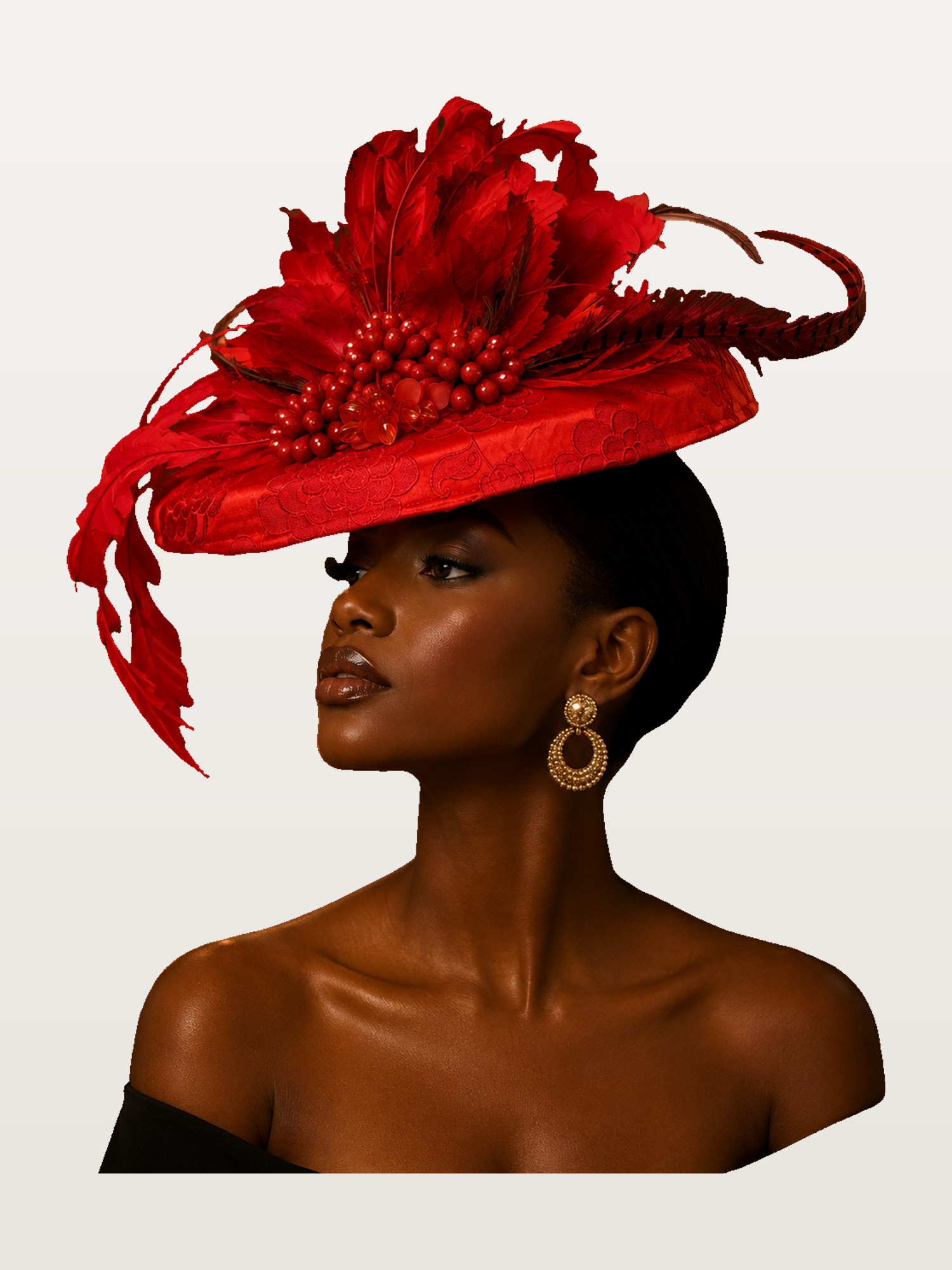 Scarlet Feather Fascinator Hat