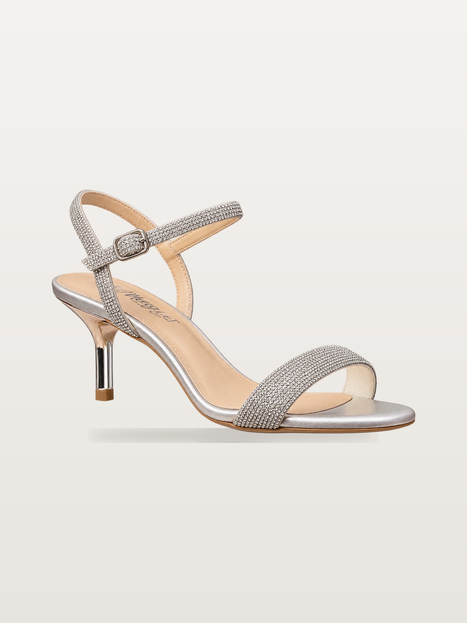 Nude Crystal Strappy Sandal