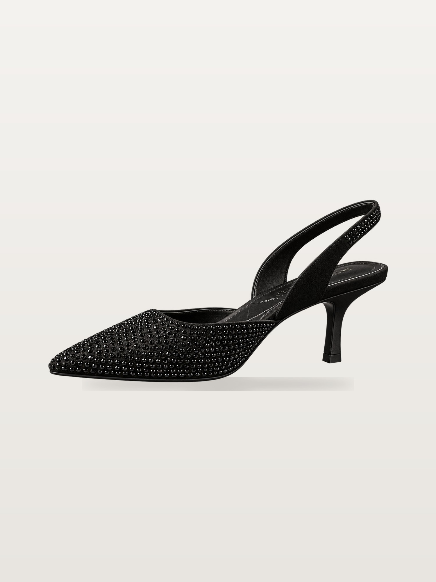 Black Glitter Slingback