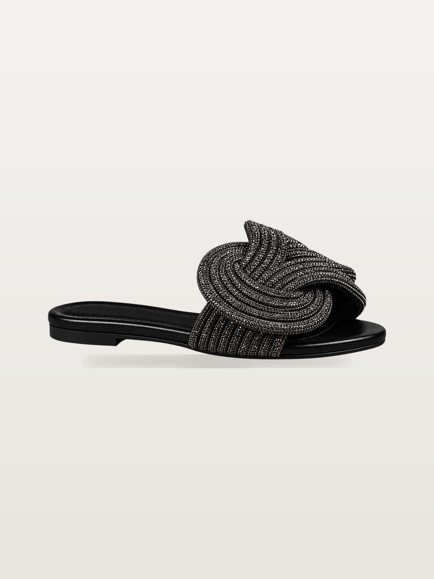 Charcoal Glitter Knot Slide