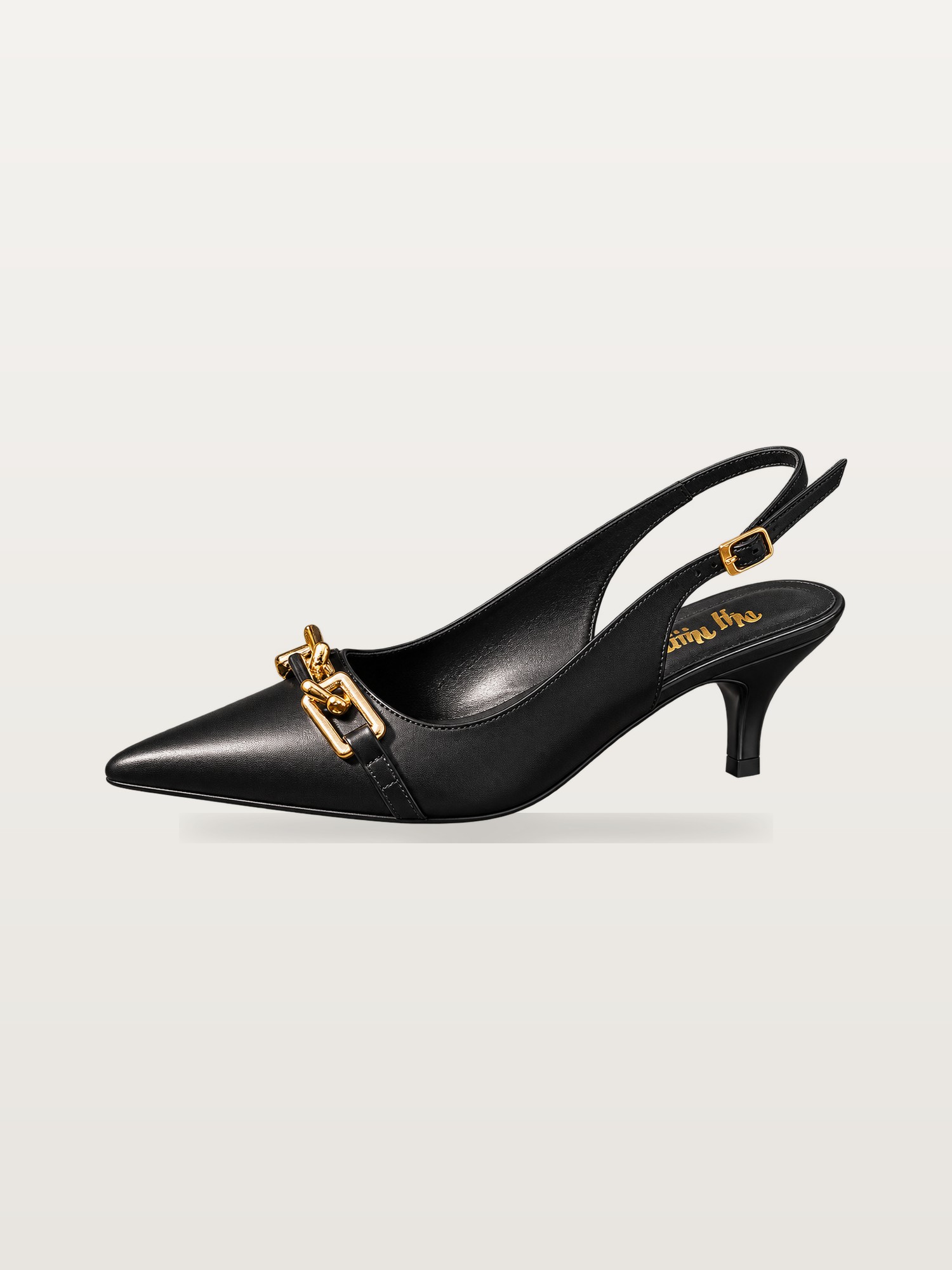 Black Slingback Heel