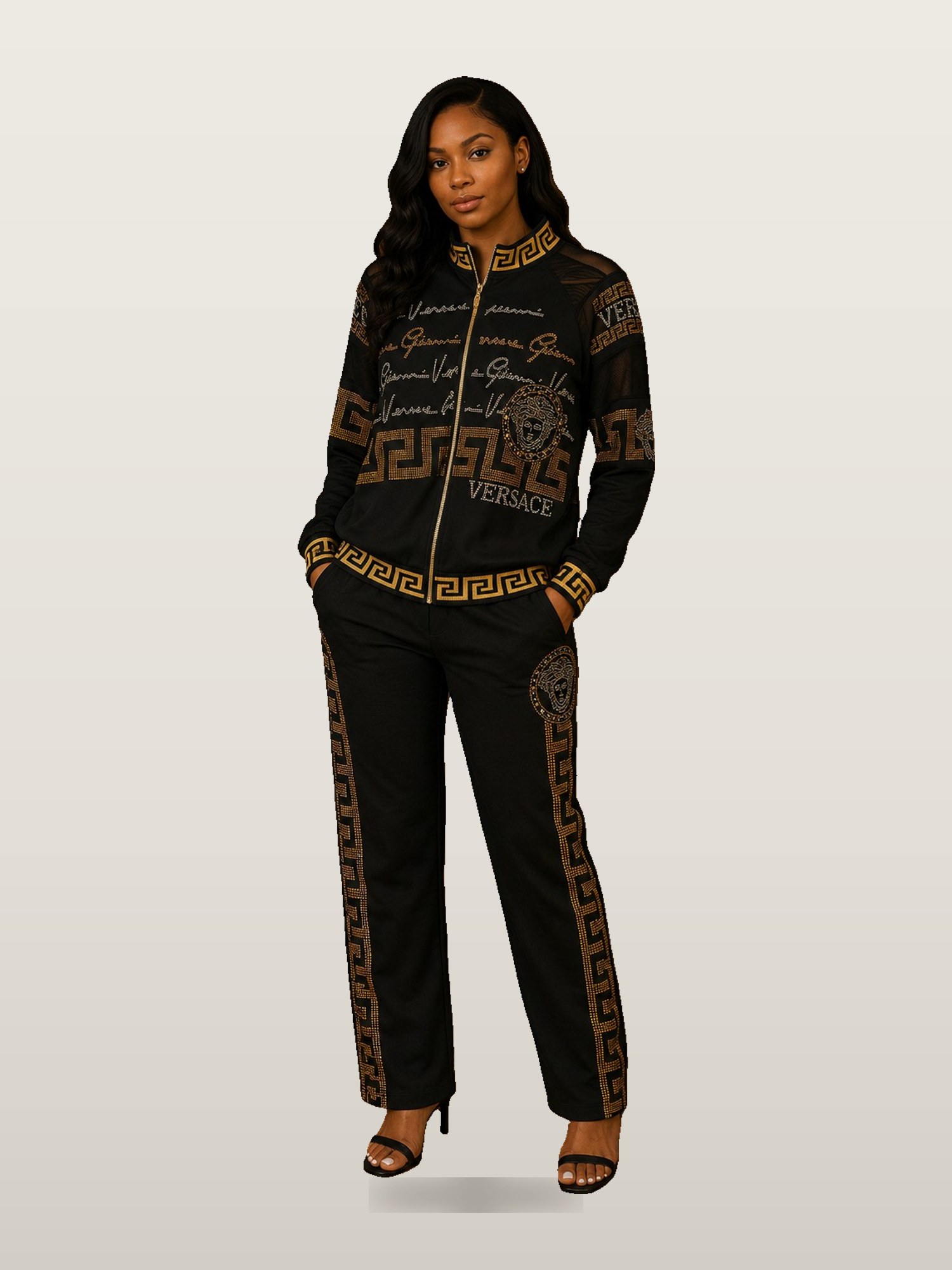 Women’s Black & Gold Tracksuit
